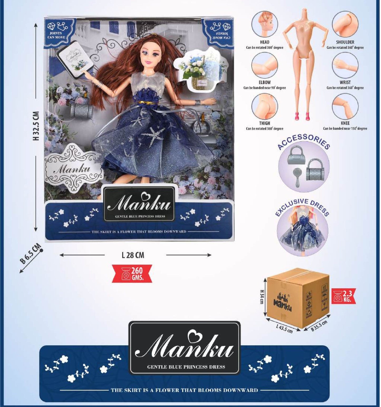 MANKUMT-1006 BLUE DOLL