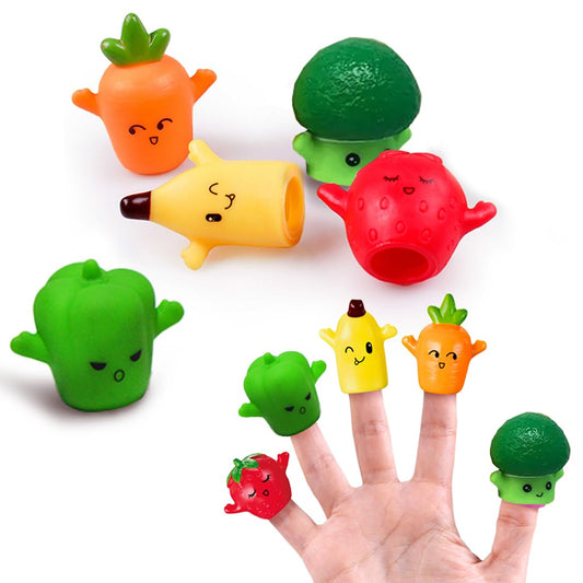 5Pc Finger Puppets for Kids(Fruits & Veggies)