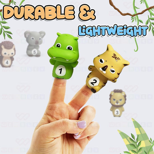 5 Pcs Wild Animal Finger Puppet Toy