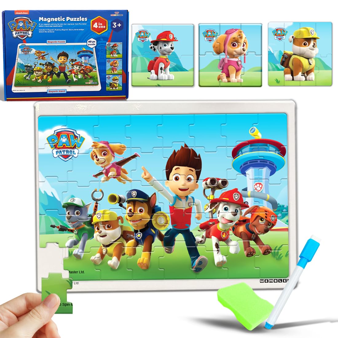 My First 4 in 1 Jigsaw Magnetic Puzzle (PAW PATROL)