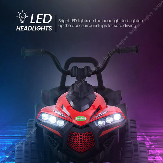Monster ATV Rechargeable Battery Operated Electric Kids Bike (RED)