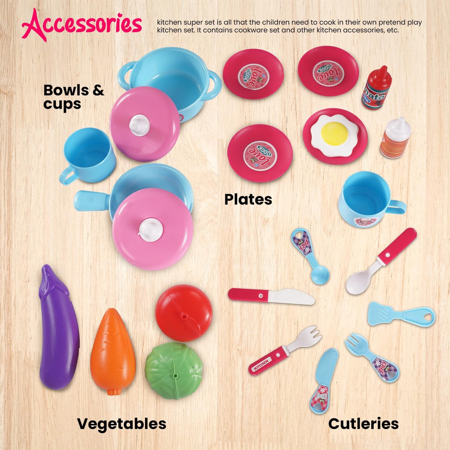 2 in 1 Pretend Play Kitchen Set