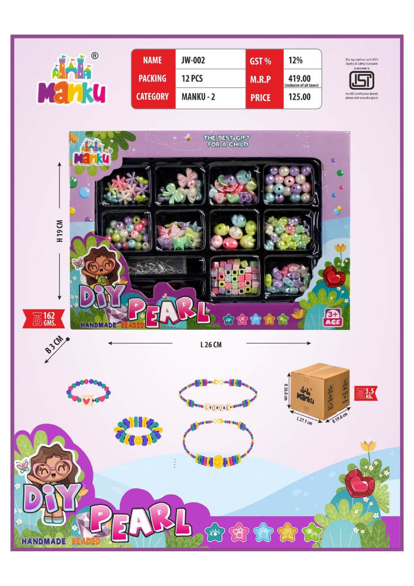 MANKU JW -002 DIYA PEARL SERIES