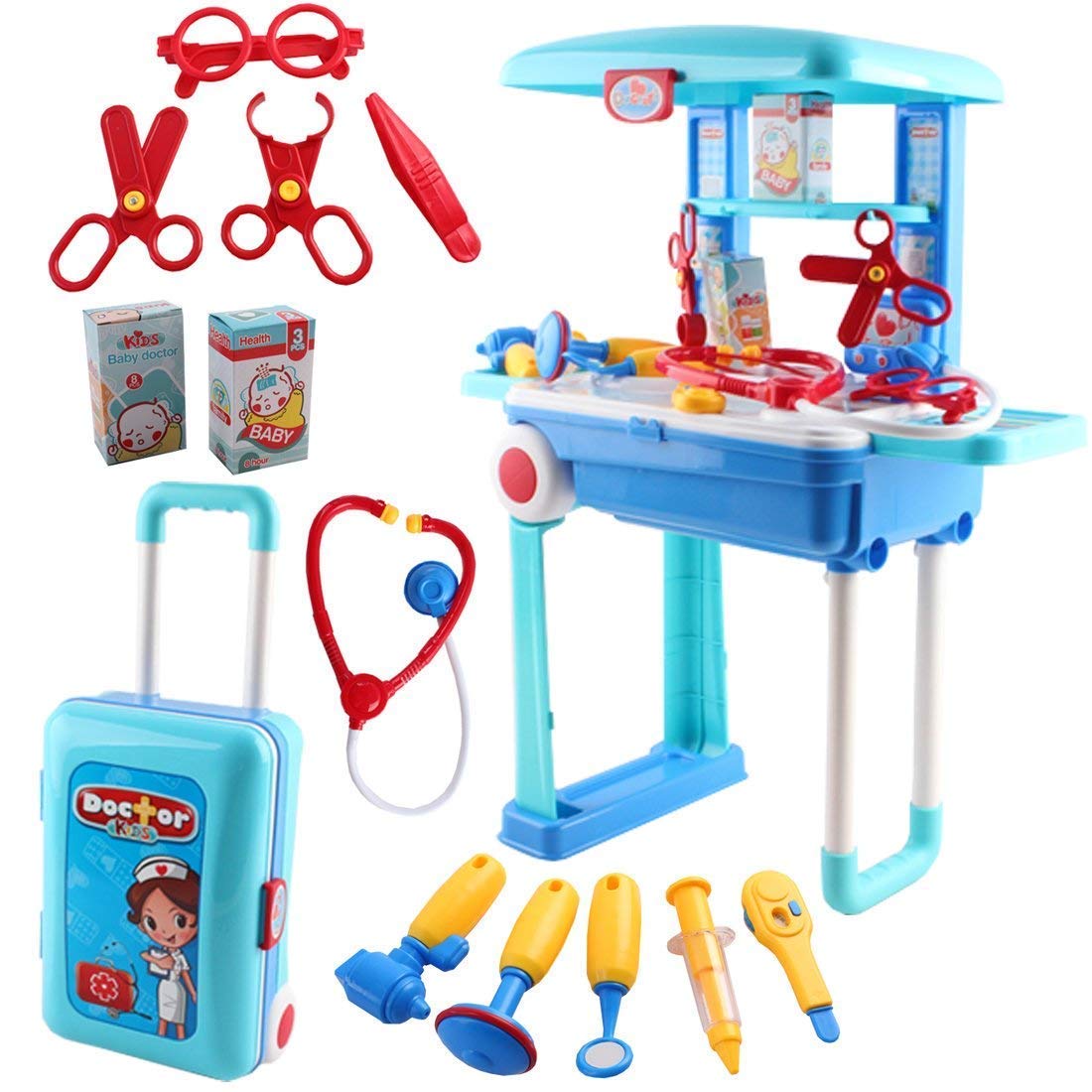 Premium Doctor Set With Pull & Push Trolley