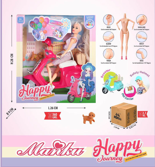 MANKU Happy Journey SCOOTER DOLL