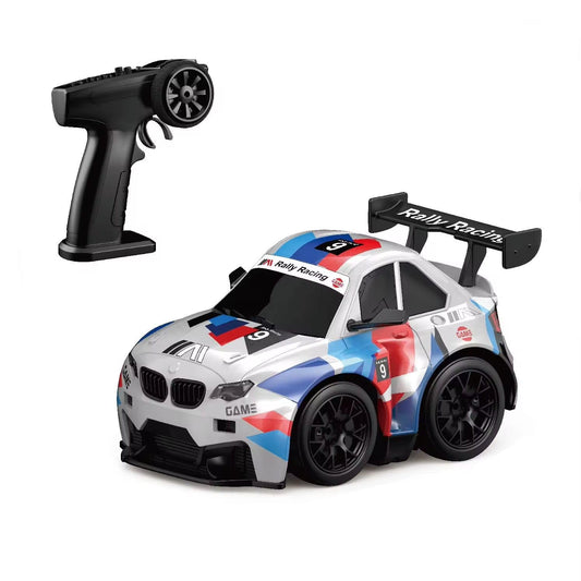 High-Speed RC Drift Car with Spark Effect | Short Axis 2.4GHz Remote Control Racing Toy with LED Lights & Replaceable Drift Tyres for Kids & Adults