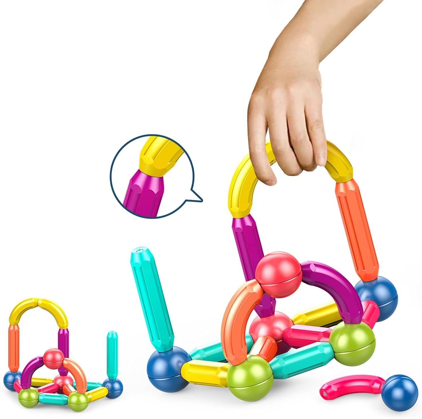 Magnetic Balls and Rods Set Building Sticks Blocks (36 pcs)