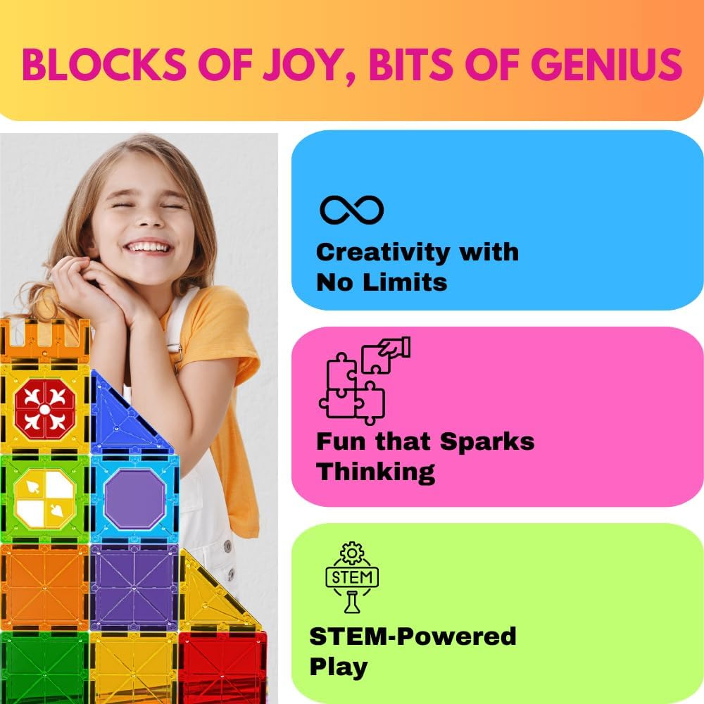 Magnetic Marble Run ball building blocks (75 pcs)