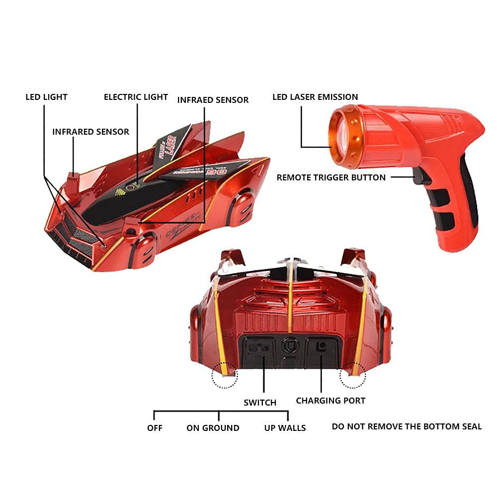 Laser Tracking Wall Climbing Car