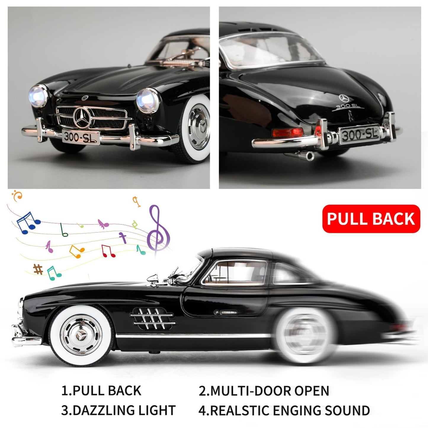 Die-cast car 1954 Mercedes-Benz( black )