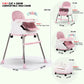 Baby High Chair Nora 4 in 1 pink