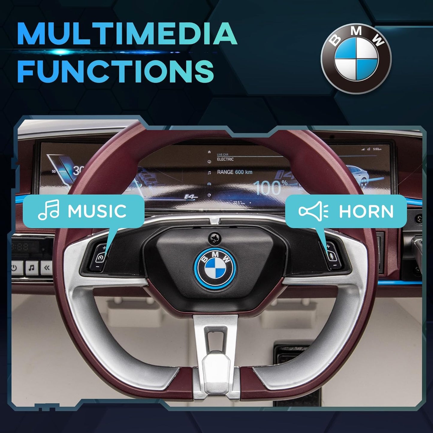 BMW i4 Ride-On Car (White)