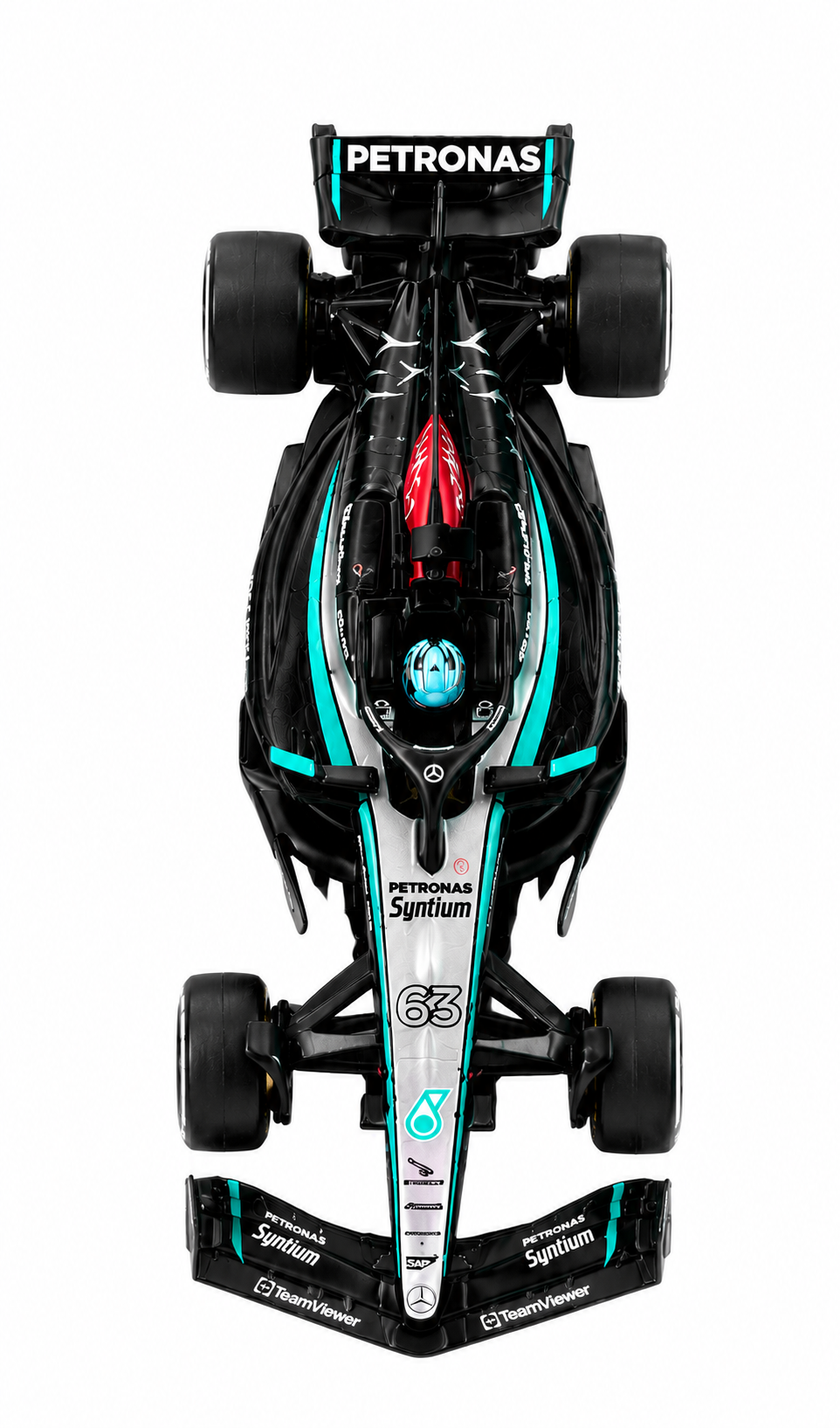 Hot Wheels Premium Mercedes-AMG PETRONAS F1 Team 2024 #44 & #63 1:64 Diecast Set
