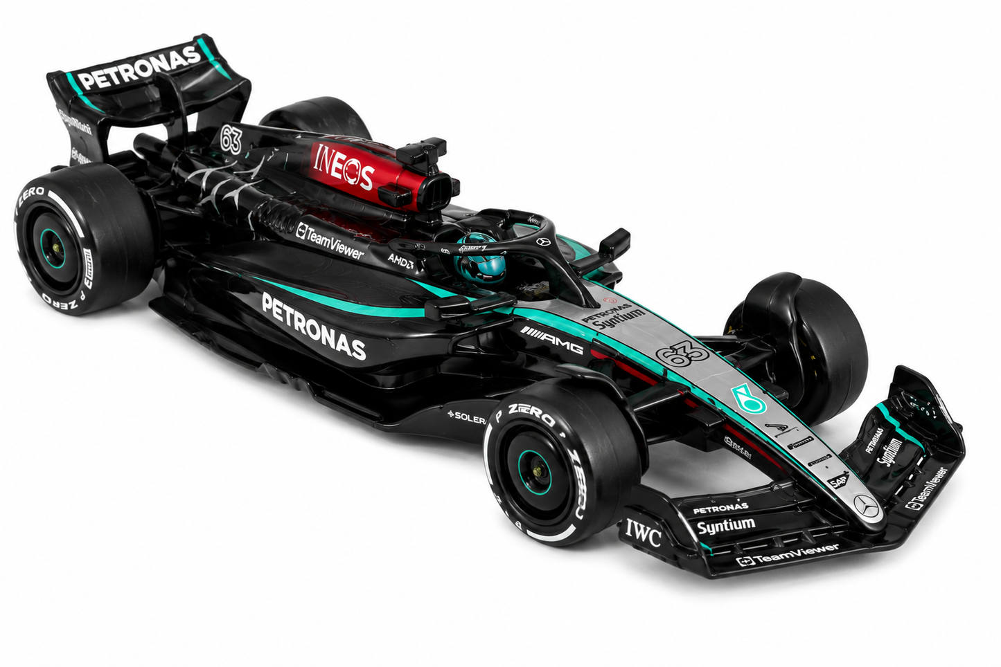 Hot Wheels Premium Mercedes-AMG PETRONAS F1 Team 2024 #44 & #63 1:64 Diecast Set