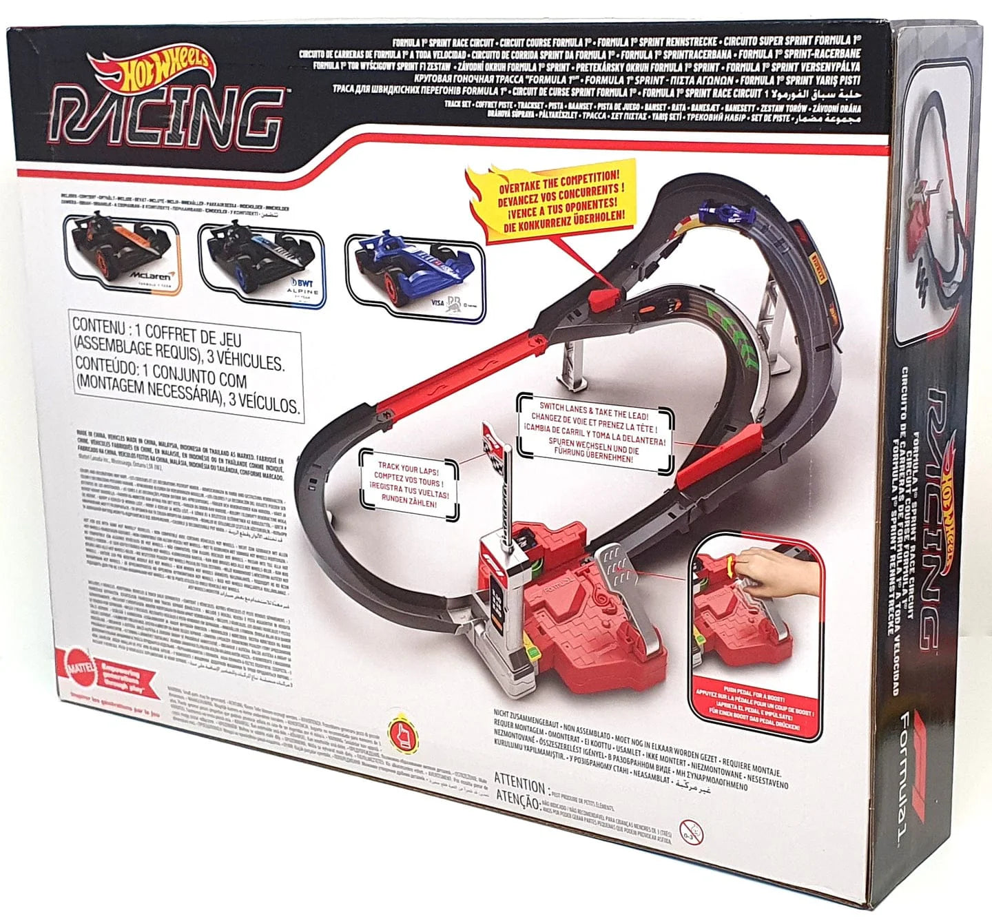 HOTWHEELS 1/64 SCALE JDY15 -F1 SPRINT RACE CIRCUIT VISA BWT MC LAREN