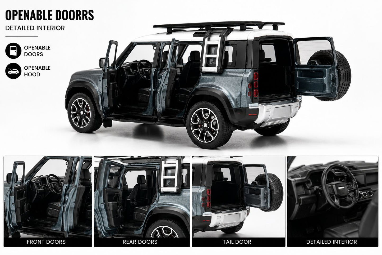 Land Rover Defender 110 1:24 Diecast Model Car