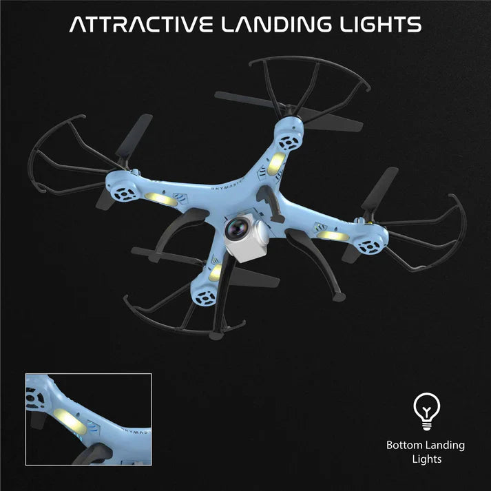Skymaster Pro Drone with 720p HD Camera- Navy Blue