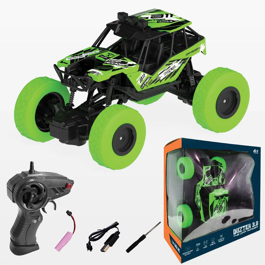 DUZTER- Rechargeable Remote Controlled Racing Rc Car- Green