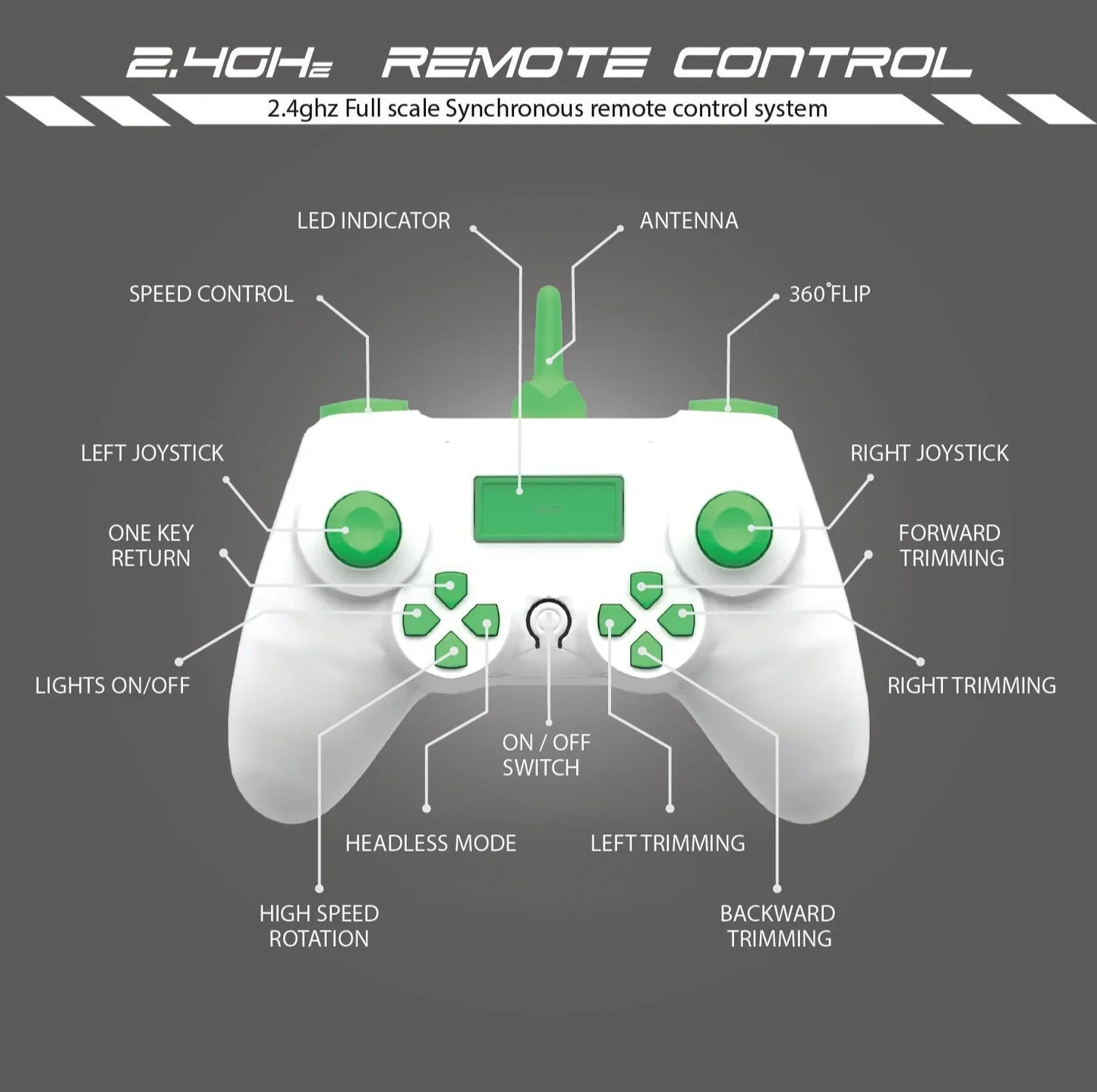 VEER 360-GREEN Altitude Holding Drone-Double Battery Double Fun